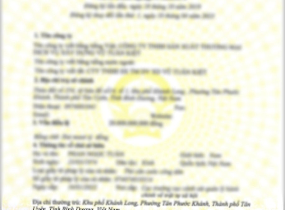 Dịch vụ thay đổi giấy phép kinh doanh